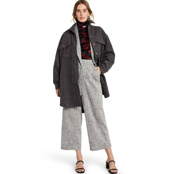 Rachel Comey x Target • Women's Checkered Oversized Shirt Jacket Dark Gray - Picture 4 of 12